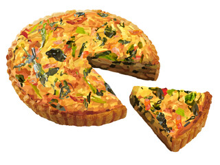 ほうれん草とベーコンのキッシュ（カット）