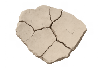 Cracked dry earth piece showing drought concept