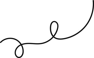Minimalist black curved line doodle