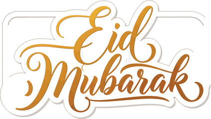 Elegant Gold Calligraphy Eid Mubarak Greeting Festive Celebration Announcement