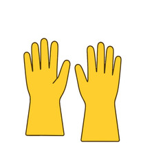 Yellow Protective Work Gloves.