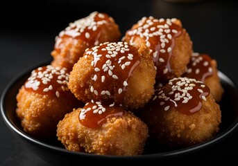 Honey Garlic Chicken Bites with Sticky Sauce