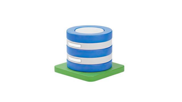 3D Database Icon - Powered by Adobe