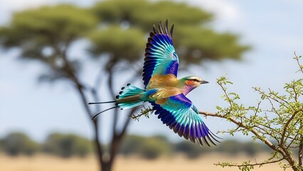 bee eater in flight