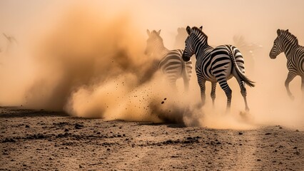 zebra in the wild
