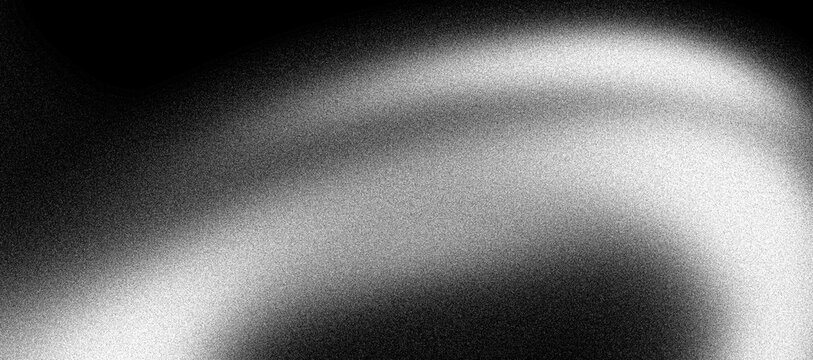 Black noisy background, grainy gradient dark monochrome abstract banner poster header backdrop design