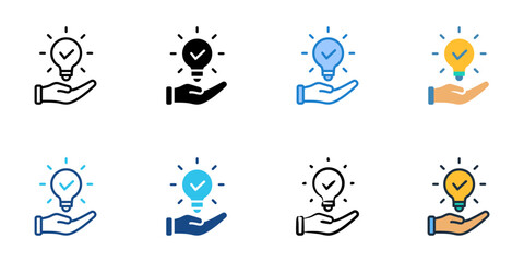 Problem solving icons set multiple style collection. Editable stroke   © Gravisio