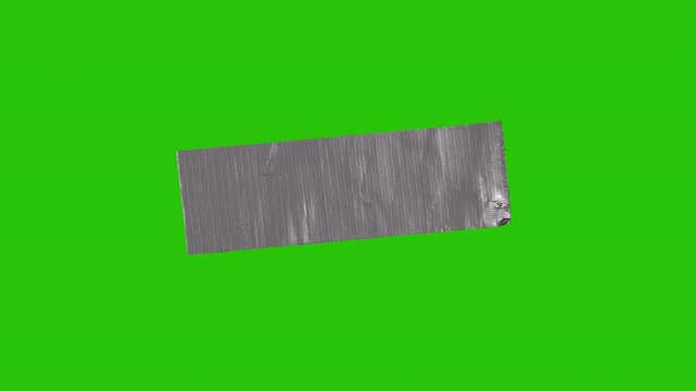 Angled duct tape lower-third banner, stop-motion movement with authentic reflections and wrinkles. Use for modern captions and IDs. Includes alpha channel.