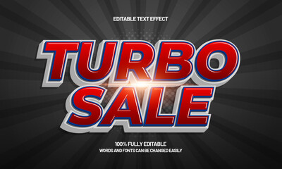 Turbo sale editable sale text effect for black friday, year end sale