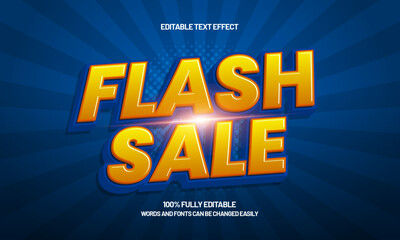 Flash sale editable sale text effect for black friday, year end sale