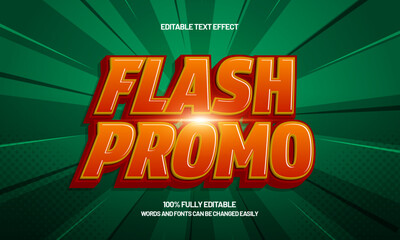 Flash promo editable sale text effect for black friday, year end sale