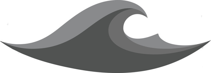 Obraz premium A dynamic circular vector illustration of a curling ocean wave in multiple shades of blue. The stylized design uses flowing layers to depict a powerful, breaking surf crest.