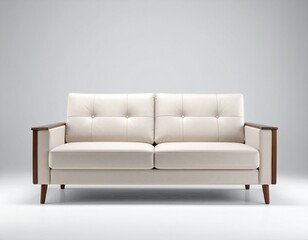 ミニマルなホワイトソファ