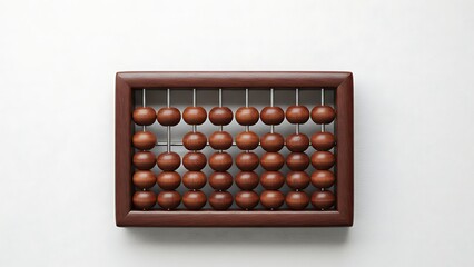 abacus with wooden beads on white background simple calculator for counting and math education and math education and math education and math education