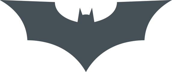Minimalist Silhouette Bat Graphic Mysterious Flying Creature Design Element