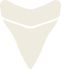 Minimalist Flat Design Shark Tooth Pale Yellow Sand Color Element