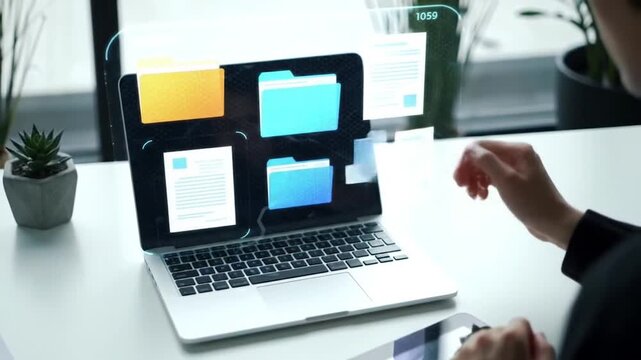 businessman working on computer