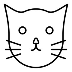 Kitten emoticon isolated on white