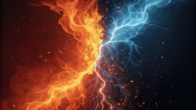 Fiery orange and red flames erupt in a burning inferno against a black background, creating a hot textured explosion of light, smoke, and energy during a dangerous night blaze