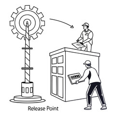 Control Release Point Diagram Illustrating Transition from Centralized Governance to Enterprise Autonomy