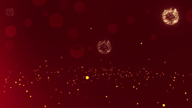 chinese new year 2026 background with dark red combine gold background, firework effect, ice particle. perfect for overlay design whit chinese new year event