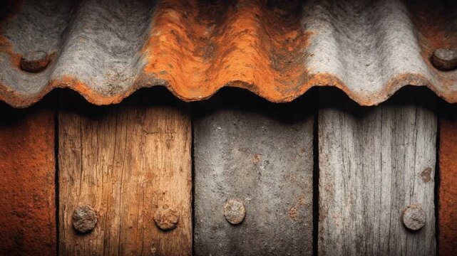 Weathered metal and wood texture with rust patterns