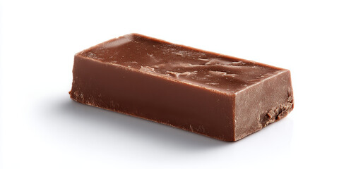 Milk chocolate bar solid background isolated sweet candy dessert treat cocoa confection smooth texture rectangular piece snack food studio light with gentle mood