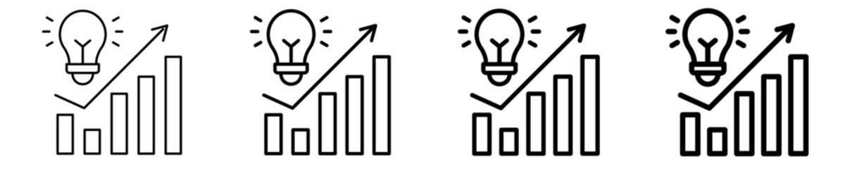Innovation Metrics  Icon Set Different Style Collection