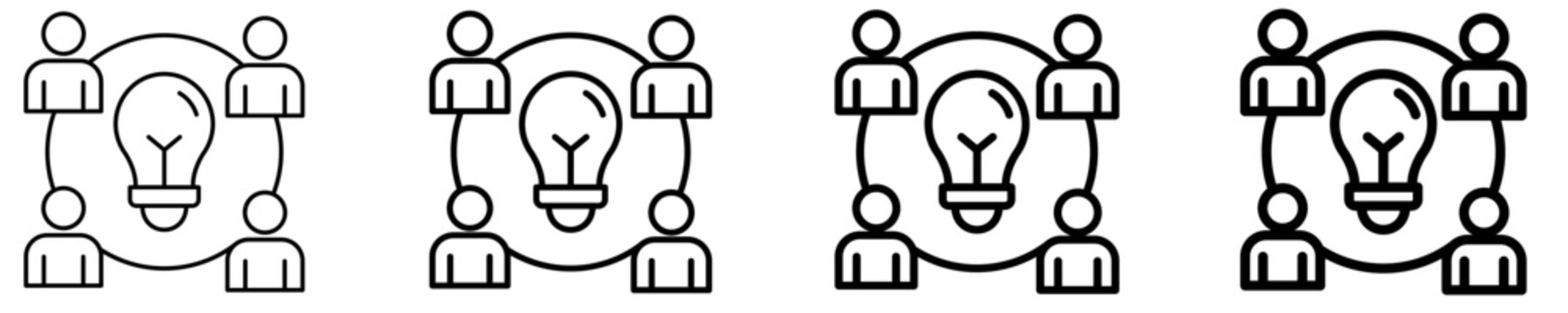 Co-Creation  Icon Set Different Style Collection