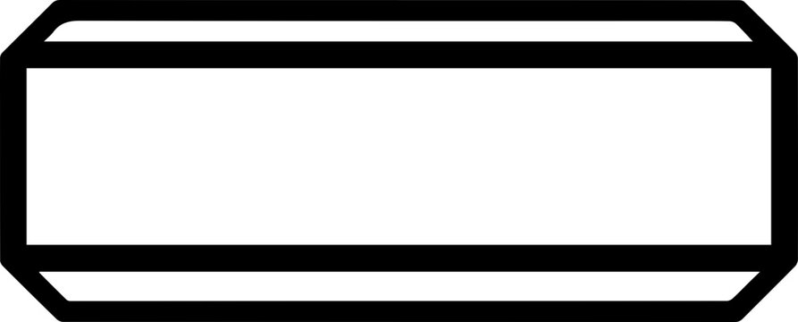 Beveled Octagonal Rectangular Frame Border with Slanted Corners for Modern Label Design