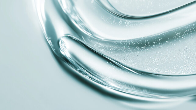 abstract liquid glass texture, transparent gel fluid background, clear water abstract close up
