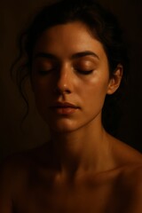 Man praying with hands together on black background a respectful portrait of faith and humility with dignified lighting