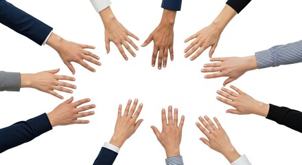 Hands forming a circle with fingers extended.