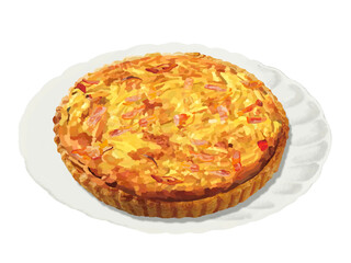 ベーコンのキッシュ（ホール）皿付き