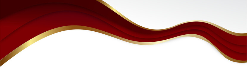 Elegant Red and Gold Abstract Wave