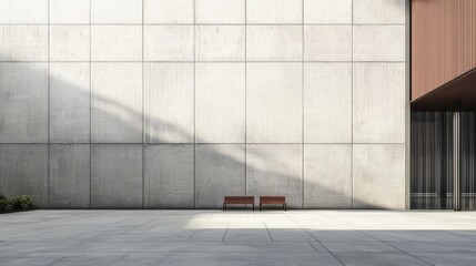 Ideal for showcasing artwork or promotional materials against a grey concrete surface.