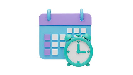 3D Calendar and Alarm Clock Icons