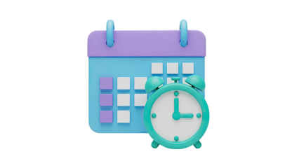 3D Calendar and Alarm Clock Icons