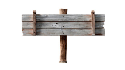 An aged rustic weathered wooden blank signpost on a sturdy pole provides an empty surface for customizable messages, ideal for outdoor navigation, country decor, or event signage