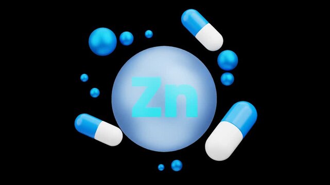 3D Zinc mineral | Alpha Channel