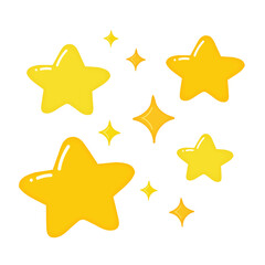 星と菱形で輝きを表情したイラスト/Illustration of stars and diamonds shining