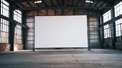 blank canvas in industrial setting offers versatile possibilities for creative expression and dynamic project presentations using adaptable backgrounds