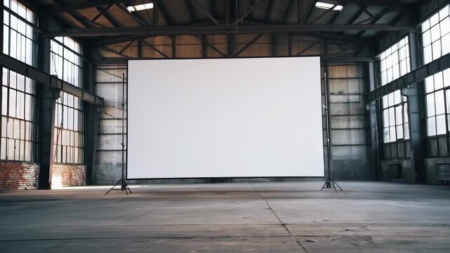 blank canvas in industrial setting offers versatile possibilities for creative expression and dynamic project presentations using adaptable backgrounds
