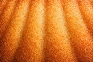 マドレーヌの焼き面のマクロ質感背景