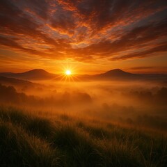 Modern geometric nativity illustration with holy family silhouetted against faceted abstract backdrop and soft halo light