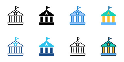 Fototapeta premium Governance icons set multiple style collection. Editable stroke 