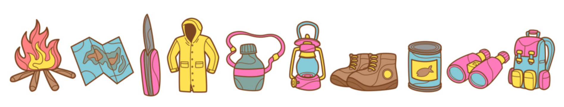 camping equipment border