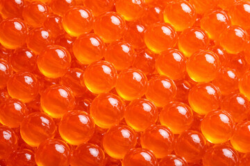 いくらの粒のマクロ質感背景