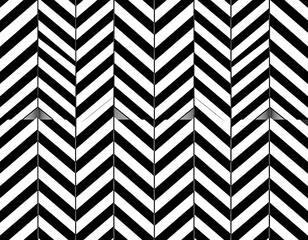 Black and white zigzag pattern composed of alternating vertical lines