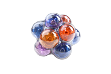 Abstract Rendering of a Virus or Cell, isolated on transparent background